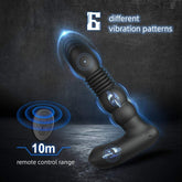 Vibrador telescópico con control remoto, masajeador de próstata, masturbador masculino y femenino.